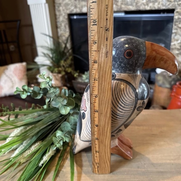 10” x 5” Vintage Tonala Mexican Pottery Signed Solis Folk Art. - Picture 5 of 7